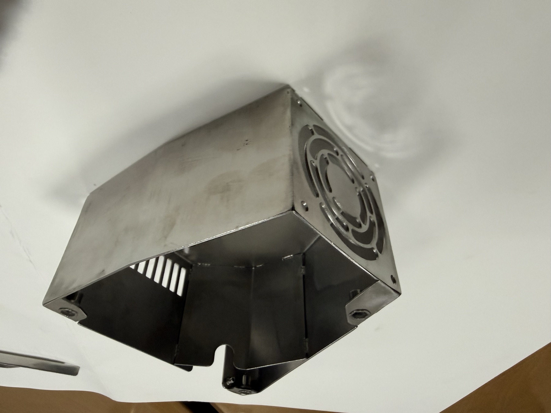 Fabricated stainless steel sheet metal enclosure