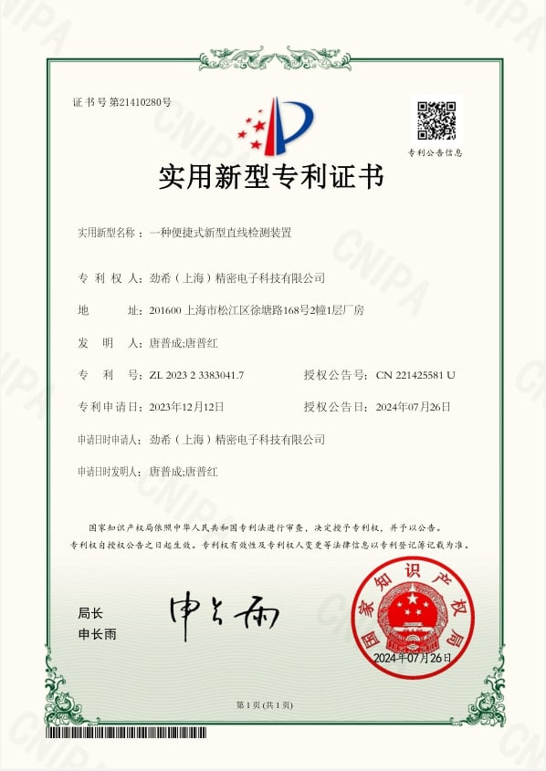 Jinxi utility model patent